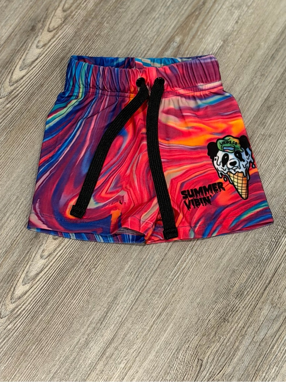 LJ Kids Swim shorts with Ice Cream and Panda